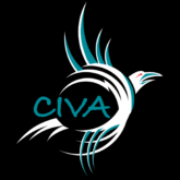 CIVA logo black background